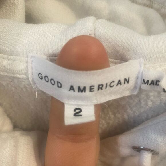Good American White Cropped Hoody - Picture 10 of 10